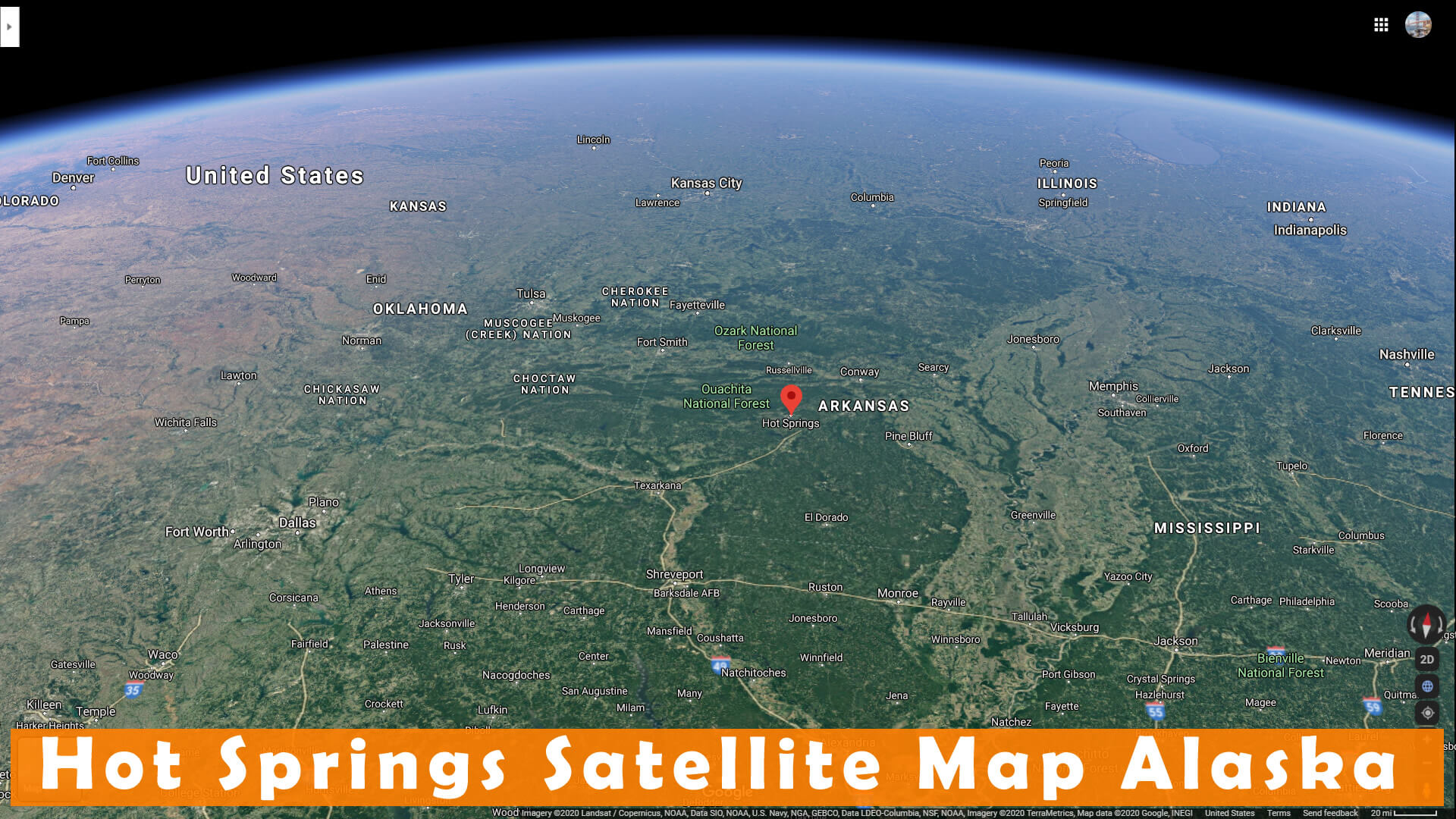 Hot Springs Satellite Map Alaska